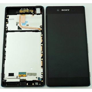 Sony Xperia Z3+ (E6553) - Komplett Front mit Rahmen + Display LCD + Touchscreen in Schwarz