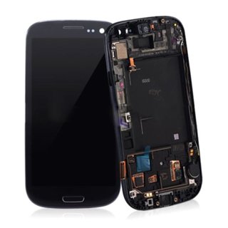 Samsung Galaxy S3 LCD Display und Touchscreen mit Rahmen Schwarz