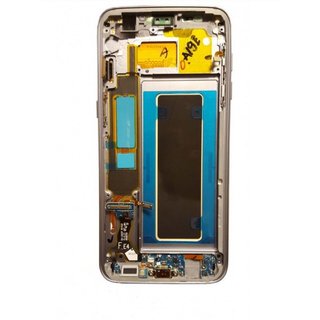Samsung Galaxy S7 Edge LCD Display und Touchscreen mit Rahmen Gold