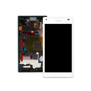 Sony Xperia Z5 Compact LCD Display und Touchscreen mit Rahmen Weiss
