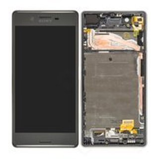 Sony Xperia X LCD Display und Touchscreen mit Rahmen Schwarz