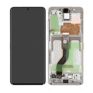 LCD + Touch + Frame für G985F, G986B Samsung Galaxy S20+ 5G - cloud white