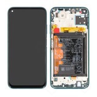 LCD + Touch + Frame + Battery für JNY-L21A Huawei P40 Lite - crush green