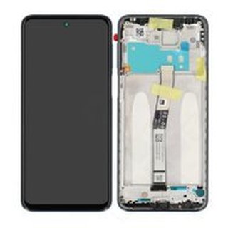 LCD + Touch + Frame für J6A1 Xiaomi Redmi Note 9S - Glacier White