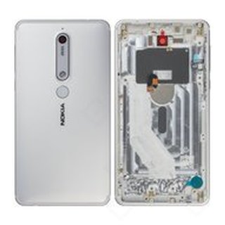 Battery Cover NFC für TA-1043 Nokia 6.1 Dual - white iron