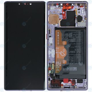 LCD + Touch + Frame + Battery für LIO-L09, LIO-L29 Huawei Mate 30 Pro - space silver