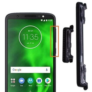 For Motorola Moto G6 Plus | Replacement External Power & Volume Buttons | Black