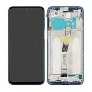 LCD + Touch + Frame für J6A1 Xiaomi Redmi Note 9S - Aurora Blue