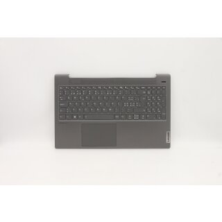 C-Cover with keyboard, Switzerland, Platinum Grey, Backlight, Fingerprint 