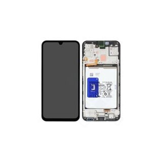 LCD + Touch + Frame + Battery für A155F, A156B Samsung Galaxy A15 4G, A15 5G - black