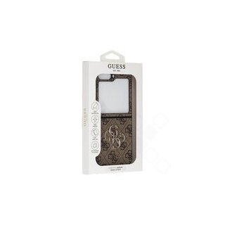 Guess PU 4G Metal Logo Case für F741B Samsung Galaxy Z Flip6 - brown