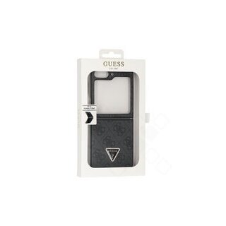 Guess 4G Triangle Case Metal Logo für F731B Samsung Galaxy Z Flip5 - black