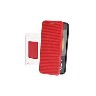 anco Bookcase Carbon Optic für S921B Samsung Galaxy S24 - red