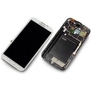 Samsung Galaxy Note 2 LCD Display und Touchscreen mit Rahmen Weiss