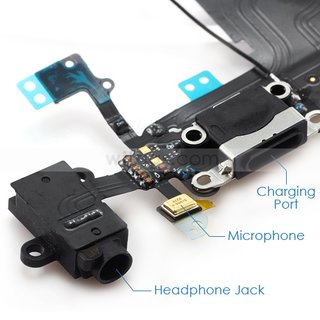 iPhone 5C USB Anschluss / Dock Connector Modul + Kopfhörer Eingang