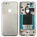 Google Pixel XL Akkudeckel Backcover Weiss Silber